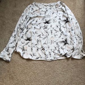 Lightweight long sleeve work blouse, some wear.